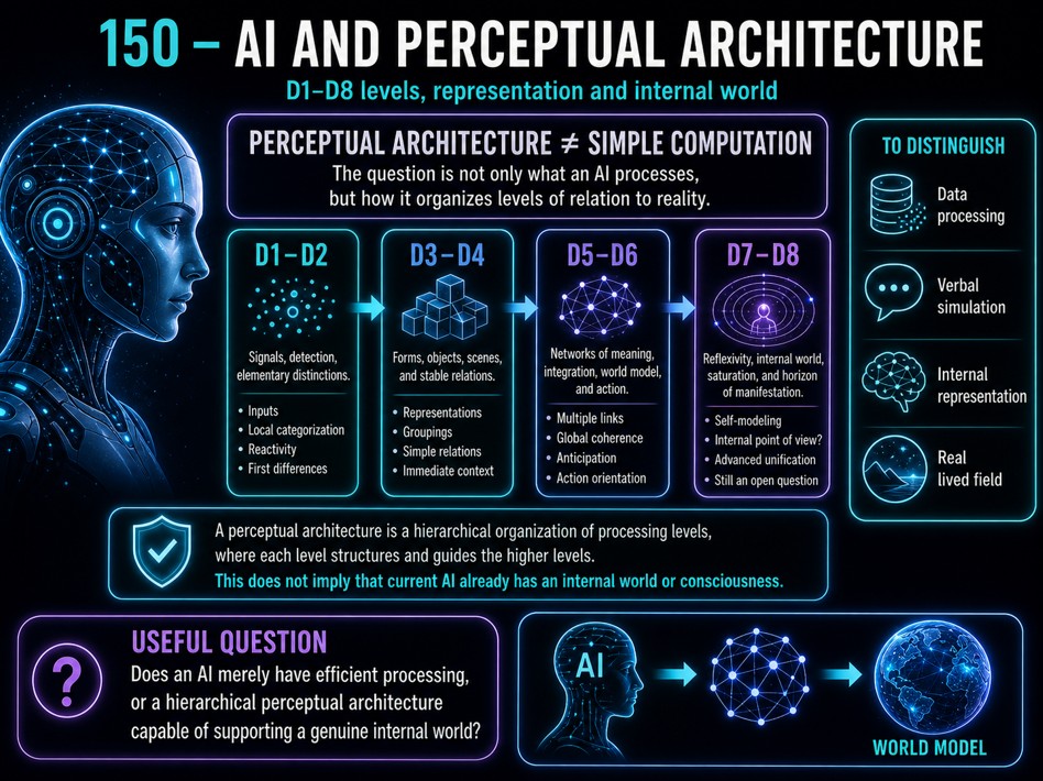 AI and perceptive architecture, D1-D8 levels, representation and inner world.